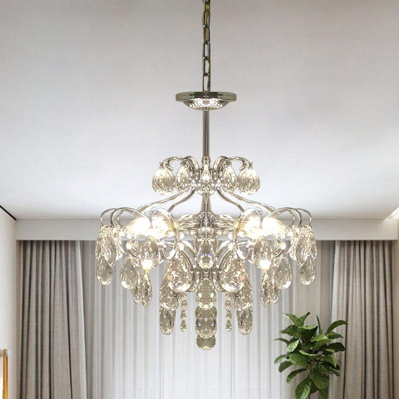 6 Heads Ceiling Suspension Lamp Minimalist Tapered Prismatic - Rebooters