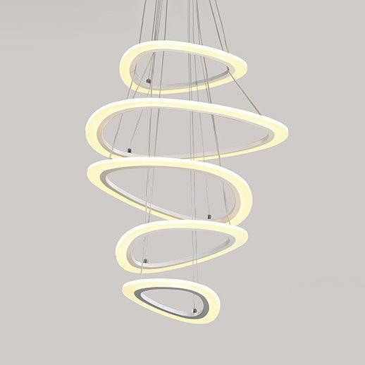 Acrylic Triangle Chandelier Lighting Fixture Modern LED Ceiling Pendant - Rebooters