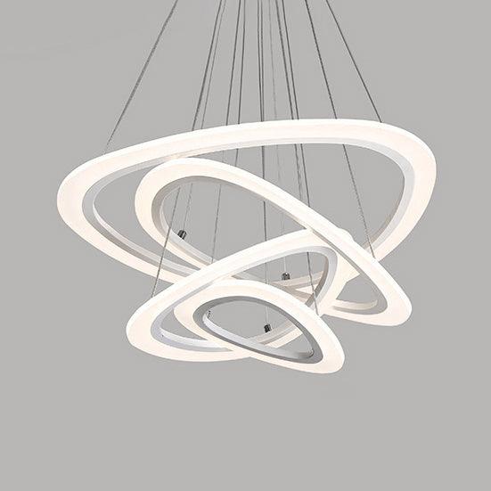 Acrylic Triangle Chandelier Lighting Fixture Modern LED Ceiling Pendant - Rebooters