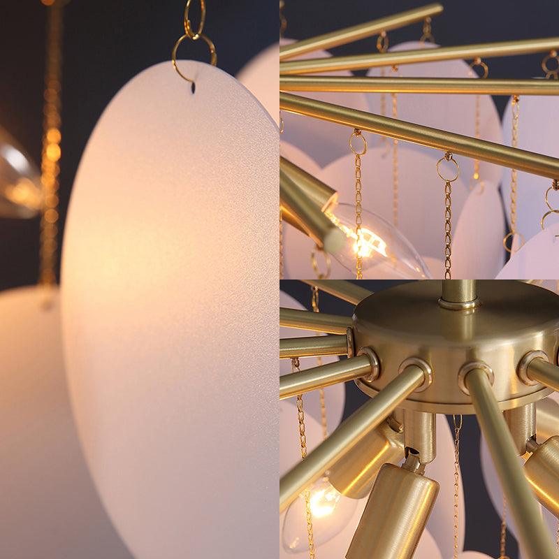 25"/25.5"/34" Wide White Flaky Chandelier 4 Lights - Rebooters