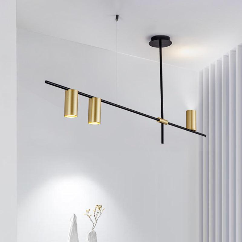 Asymmetrical Cylinder Chandelier Lighting Fixture Gold Ceiling Lamp - Rebooters