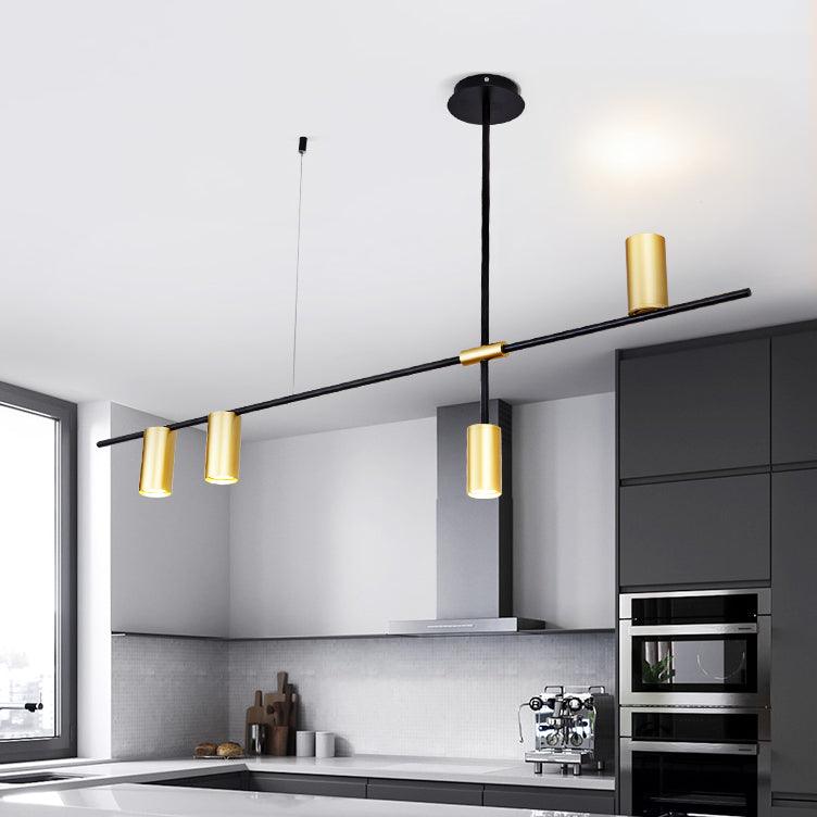 Asymmetrical Cylinder Chandelier Lighting Fixture Gold Ceiling Lamp - Rebooters