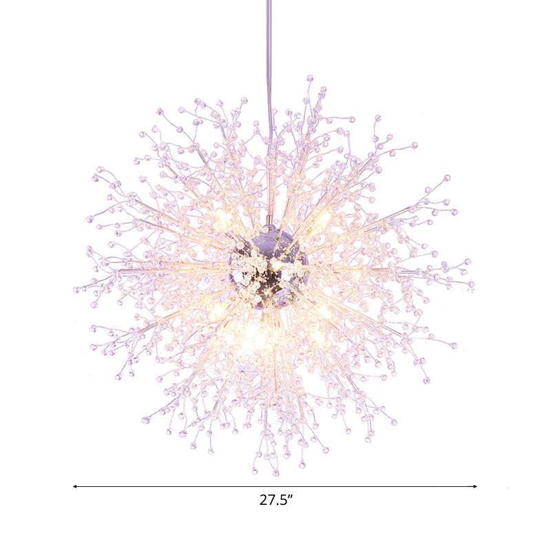 8/12 Lights Indoor Ceiling Fixture with Firework Crystal Shade - Rebooters
