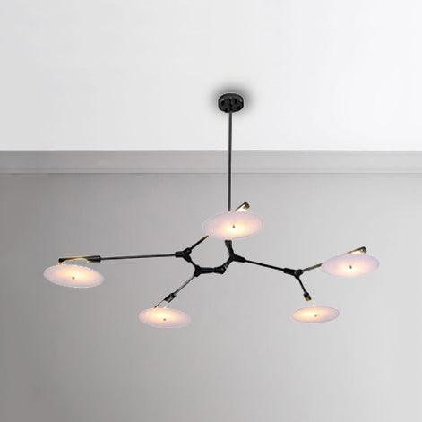 5/9/11 Lights Living Room Chandelier Modern Black Gold Ceiling Lamp - Rebooters