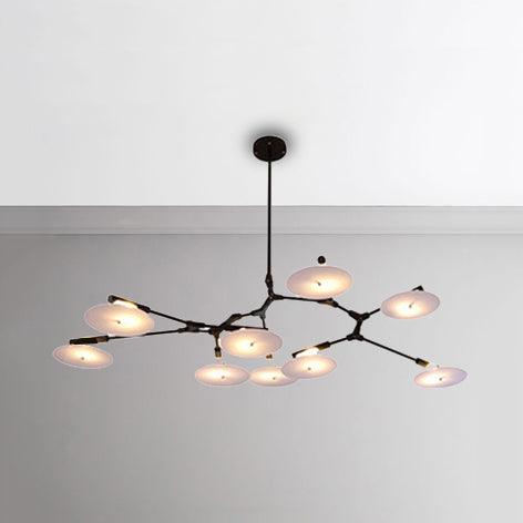 5/9/11 Lights Living Room Chandelier Modern Black Gold Ceiling Lamp - Rebooters