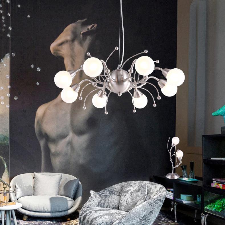 6/8 Lights Dining Room Chandelier Light with Globe Shade - Rebooters