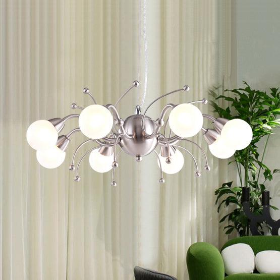 6/8 Lights Dining Room Chandelier Light with Globe Shade - Rebooters