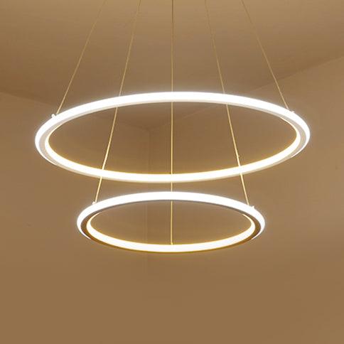 1/2/3 Lights Living Room Ceiling Pendant Circle Acrylic Shade - Rebooters