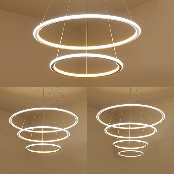 1/2/3 Lights Living Room Ceiling Pendant Circle Acrylic Shade - Rebooters