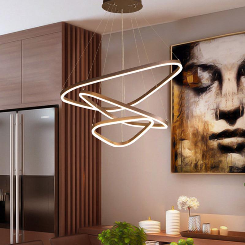 Acrylic Triangle LED Drop Pendant Contemporary Chandelier - Rebooters