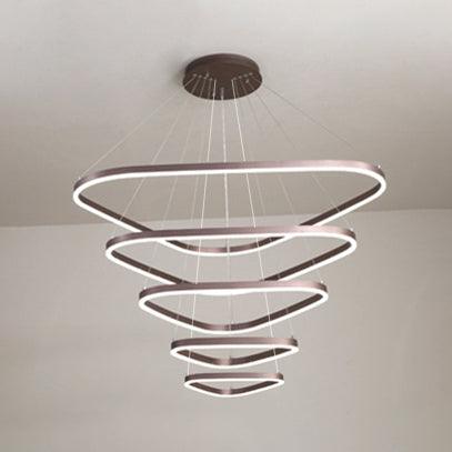 Acrylic Triangle LED Drop Pendant Contemporary Chandelier - Rebooters