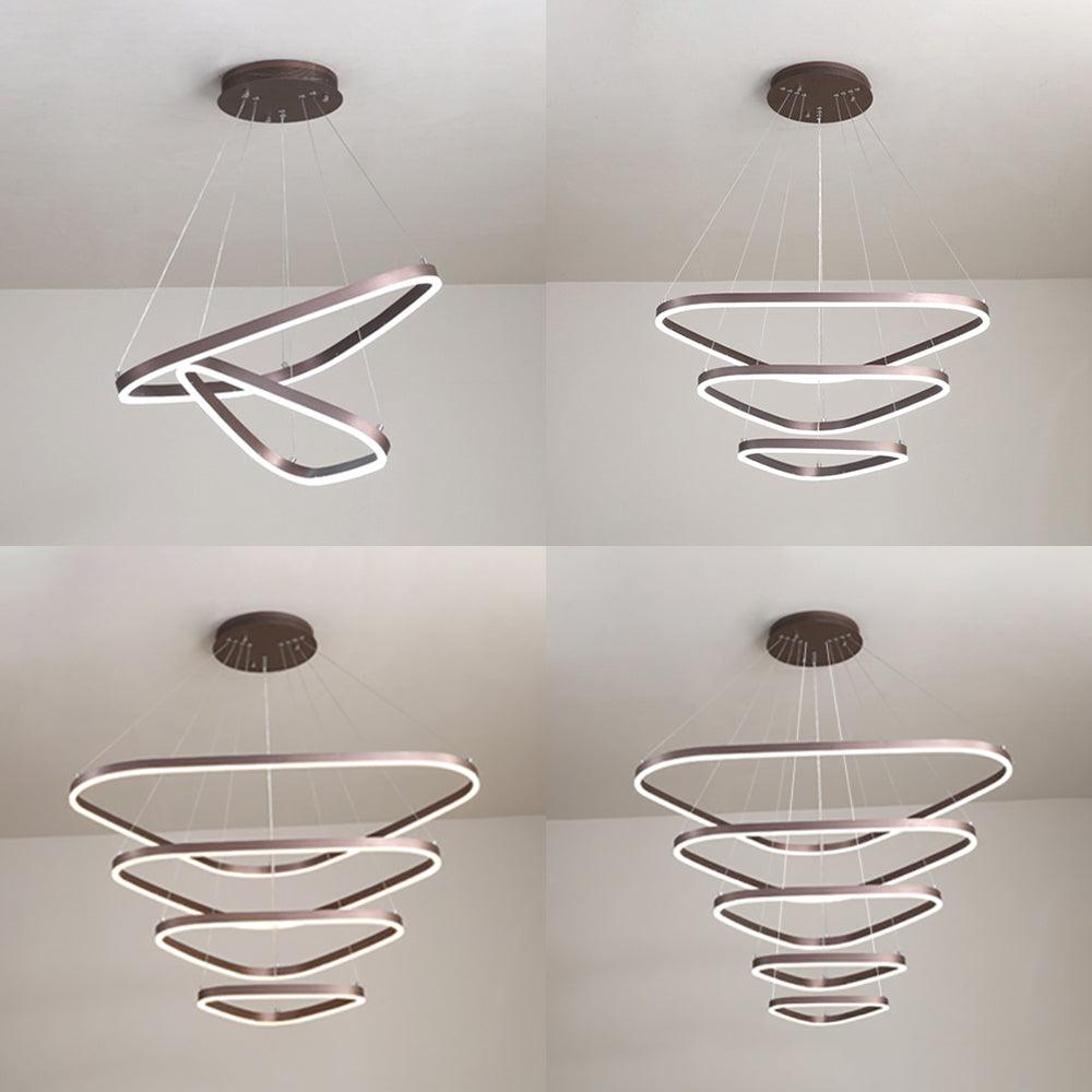 Acrylic Triangle LED Drop Pendant Contemporary Chandelier - Rebooters