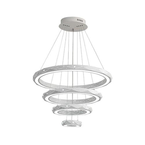 1/2/3-Light Dining Room Pendant Light with Ring Acrylic Shade - Rebooters