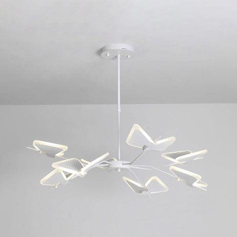 3/6/8 Lights Bedroom Chandelier with Butterfly Acrylic Shade - Rebooters