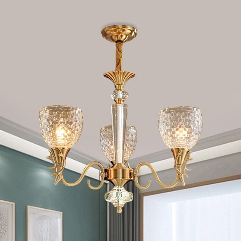 Bell Dining Room Up Chandelier Modern Gridded K9 Crystal - Rebooters
