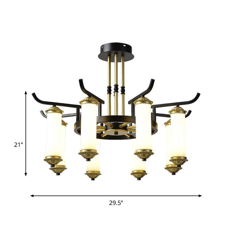8/10 Bulbs Chandelier Lighting Fixture Black-Gold Ceiling Lamp - Rebooters