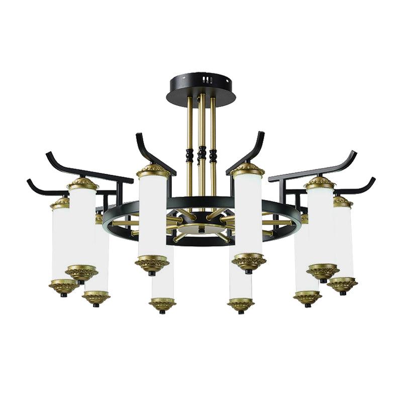 8/10 Bulbs Chandelier Lighting Fixture Black-Gold Ceiling Lamp - Rebooters