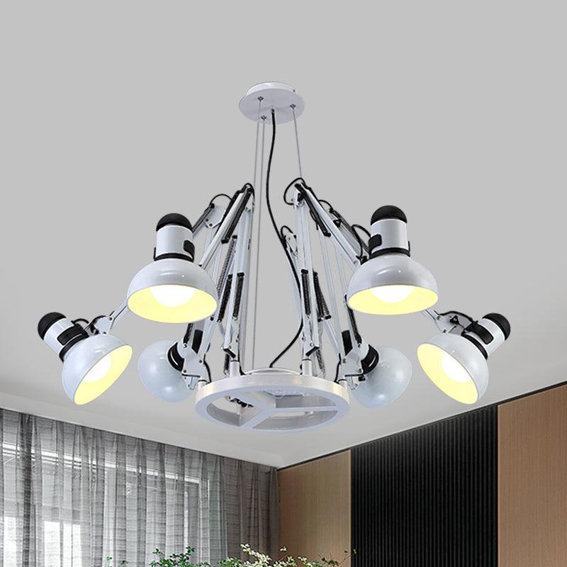 6-Light Dome Pendant Lighting with Spider Design Chandelier - Rebooters