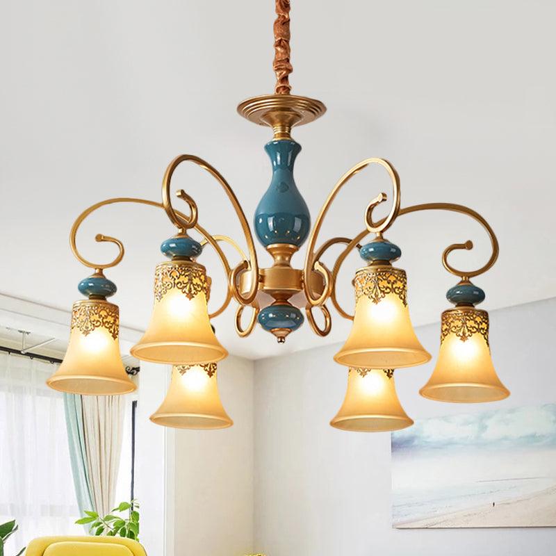 3/5/6-Bulb Suspension Pendant Light Countryside Metal Chandelier - Rebooters