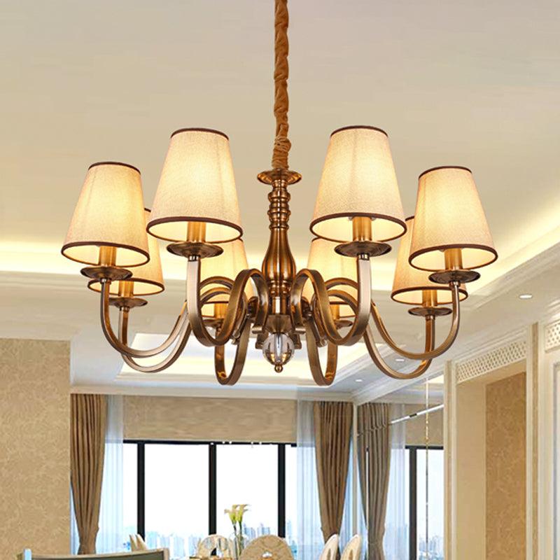 5/8 Heads Chandelier Lighting Fixture with Conical Shade - Rebooters