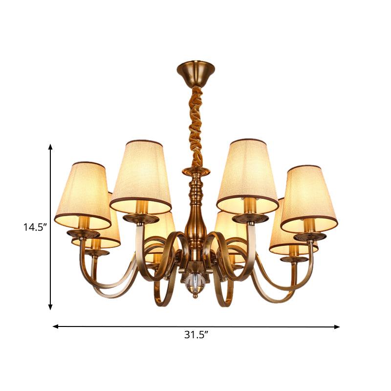 5/8 Heads Chandelier Lighting Fixture with Conical Shade - Rebooters