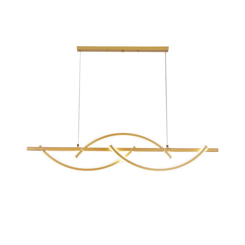 3-Arched Line Restaurant Chandelier Metal LED Minimalism Light - Rebooters
