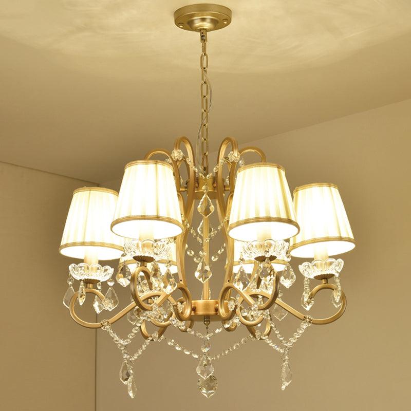 6 Bulbs Hanging Lamp Kit with Conical Crystal Stands - Rebooters