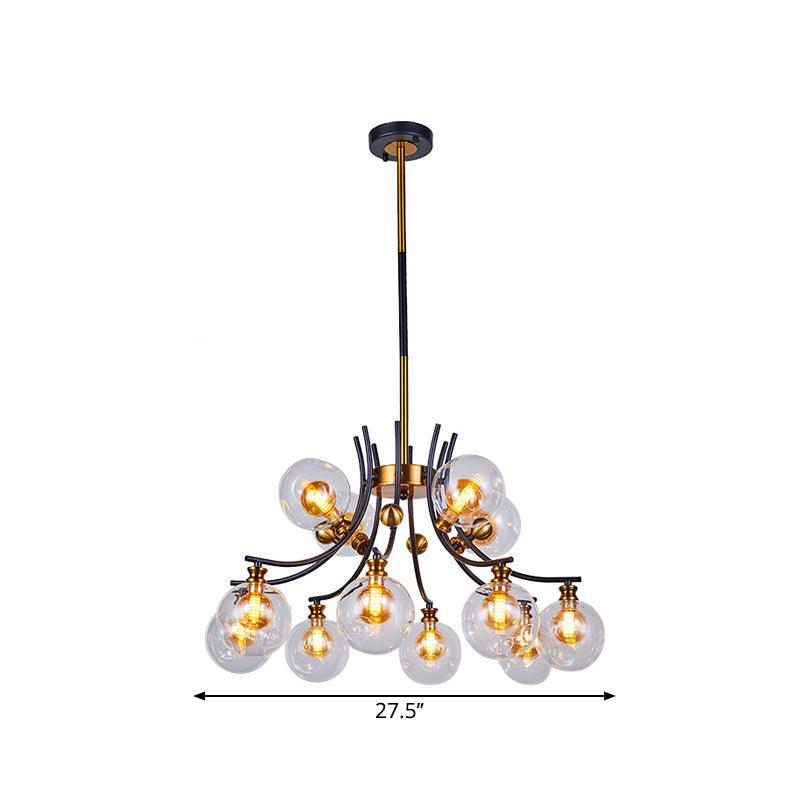 2 Tiers Orb-Shaped Pendulum Light Nordic Style Chandelier - Rebooters