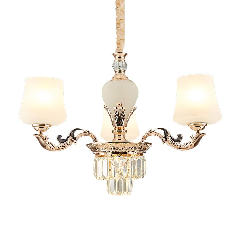 3/6 Heads Ceiling Light with Tapered Shade in Gold - Rebooters