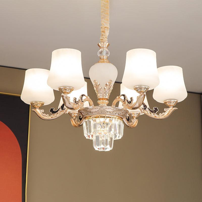 3/6 Heads Ceiling Light with Tapered Shade in Gold - Rebooters