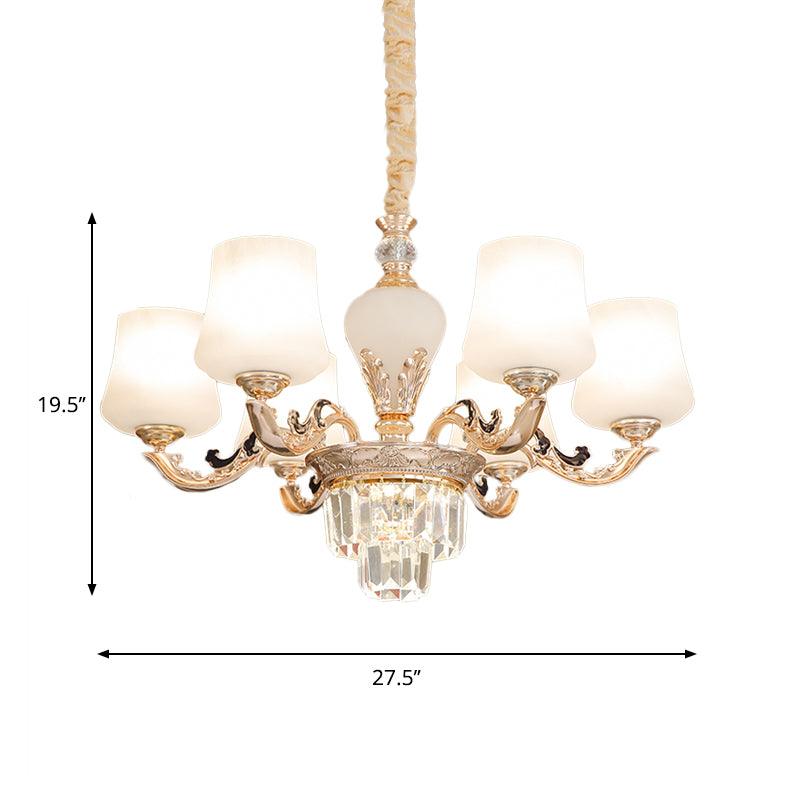 3/6 Heads Ceiling Light with Tapered Shade in Gold - Rebooters