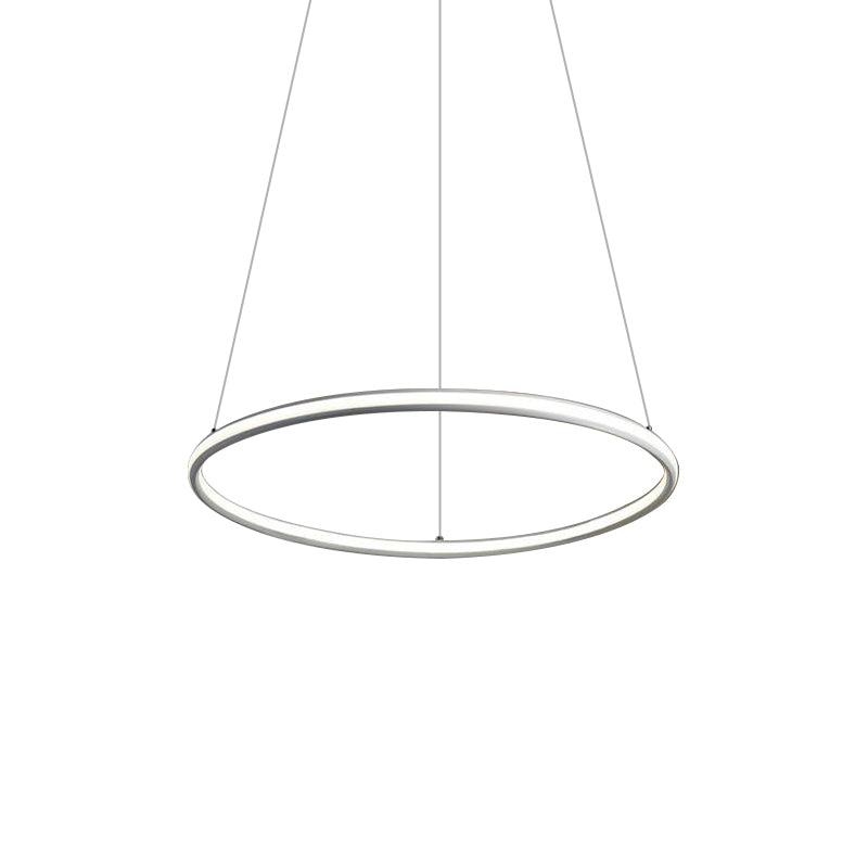 Acrylic Ring Chandelier Simple 1/2/3-Light LED Ceiling Pendant Lighting - Rebooters
