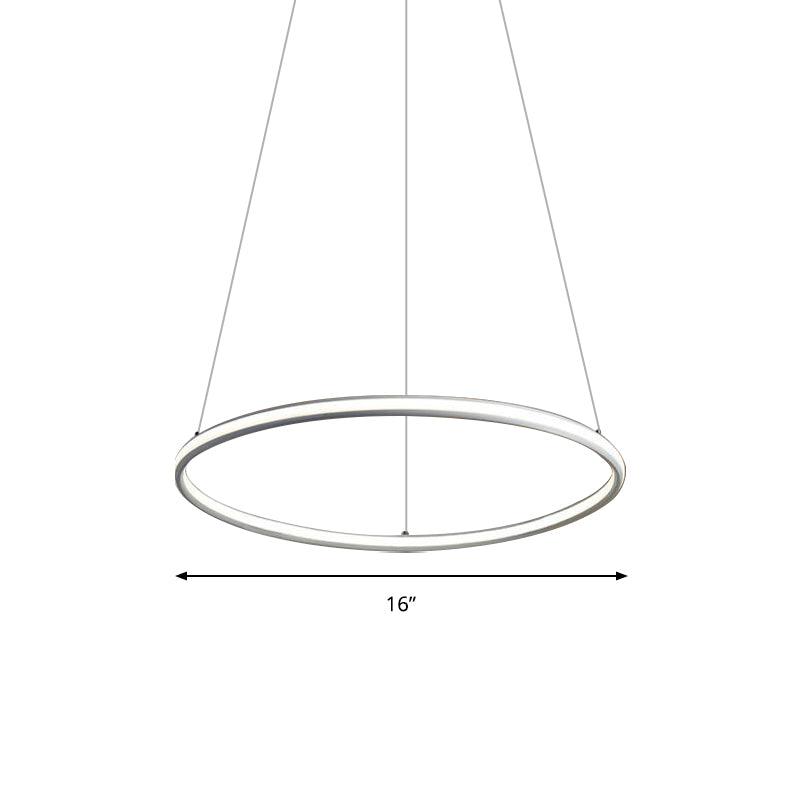 Acrylic Ring Chandelier Simple 1/2/3-Light LED Ceiling Pendant Lighting - Rebooters