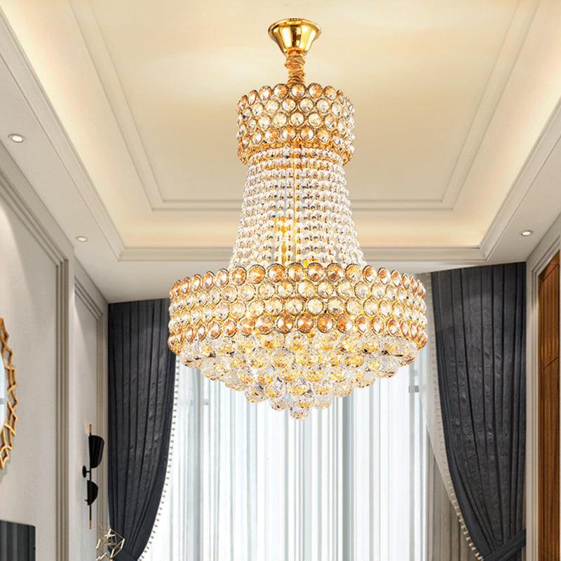 5/8-Light Sitting Room Drop Lamp Modern Gold Chandelier Lighting - Rebooters