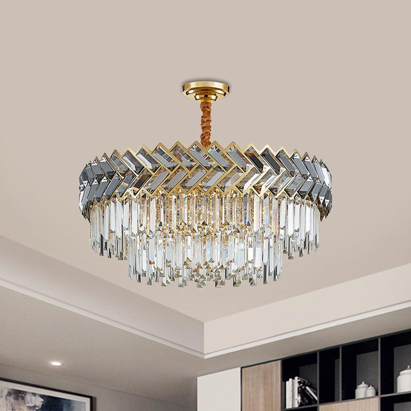 9 Bulbs Chandelier Pendant Light Modern 2-Layered Design - Rebooters
