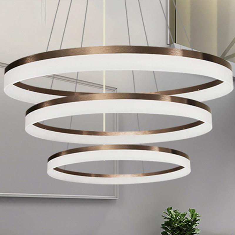 Acrylic Round Chandelier Light Contemporary 4/5/6-Head Pendant - Rebooters