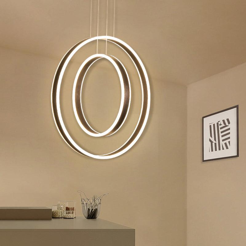 23.5"/31.5" Dia Rings Acrylic Chandelier Minimalist LED Light - Rebooters