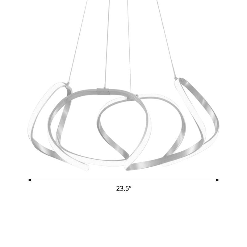 23.5"/31.5" Wide Chrome Gold Chandelier LED Acrylic Lamp - Rebooters