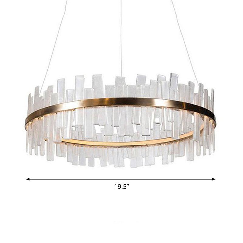 1/2 Lights Living Room Chandelier Lighting with Drum Crystal Shade - Rebooters
