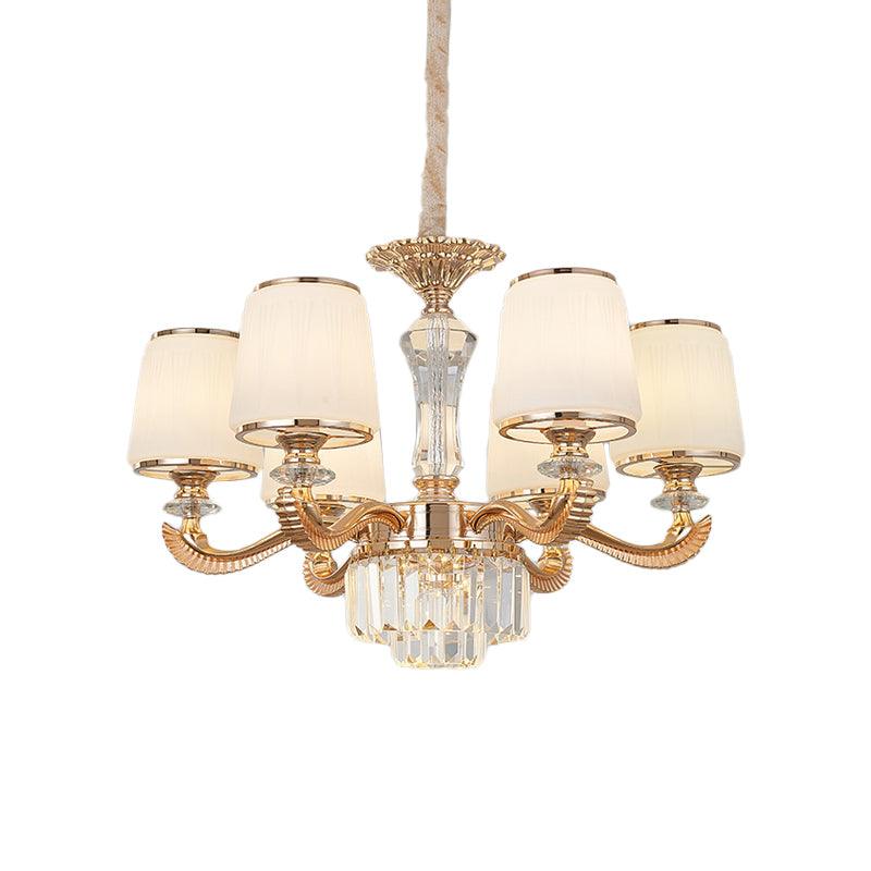 6/8-Light Ceiling Chandelier Traditional Parlor Lamp Gold - Rebooters