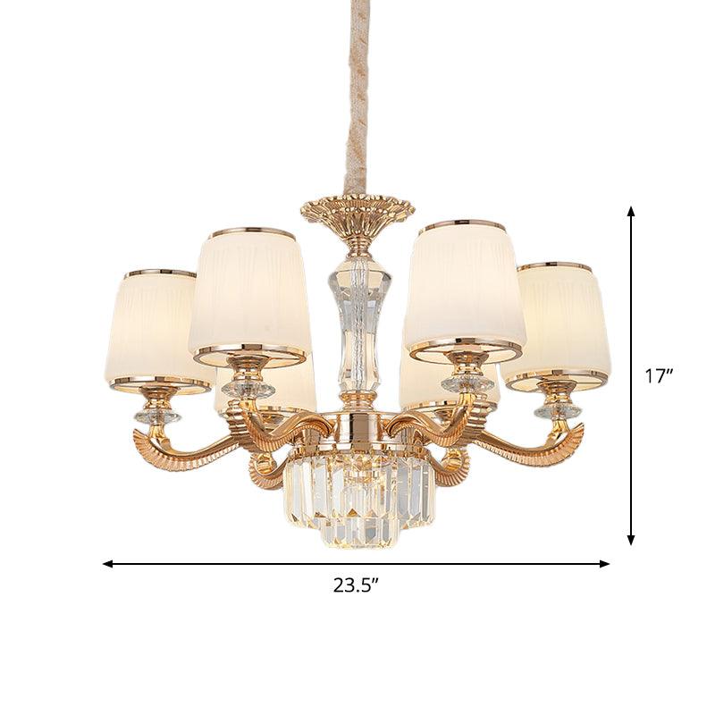6/8-Light Ceiling Chandelier Traditional Parlor Lamp Gold - Rebooters