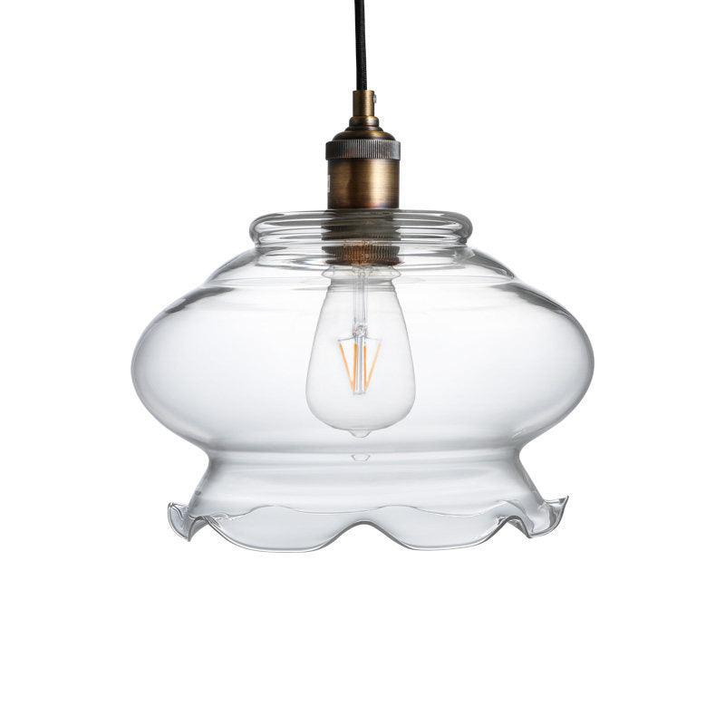 1 Light Bowl Shaped Pendant Lighting Fixture Industrial Antique Brass - Rebooters