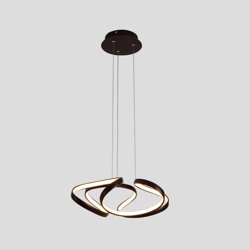 18"/19.5" W Minimalist LED Hanging Light in Gold/Coffee - Rebooters