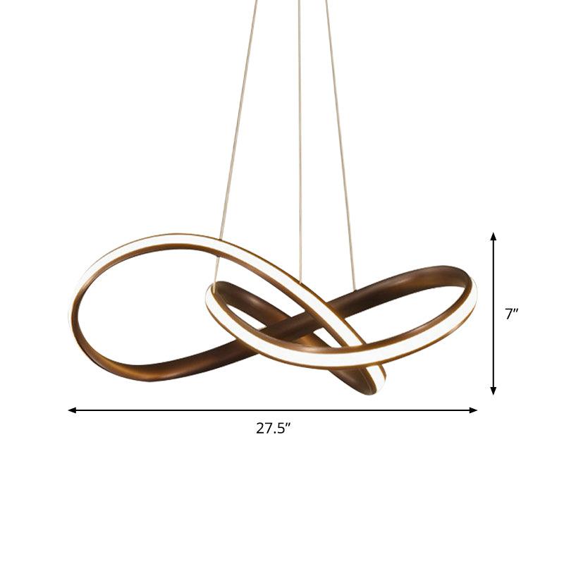 19.5"/27.5" Wide Black White Brown Bent Ceiling Light Fixture - Rebooters