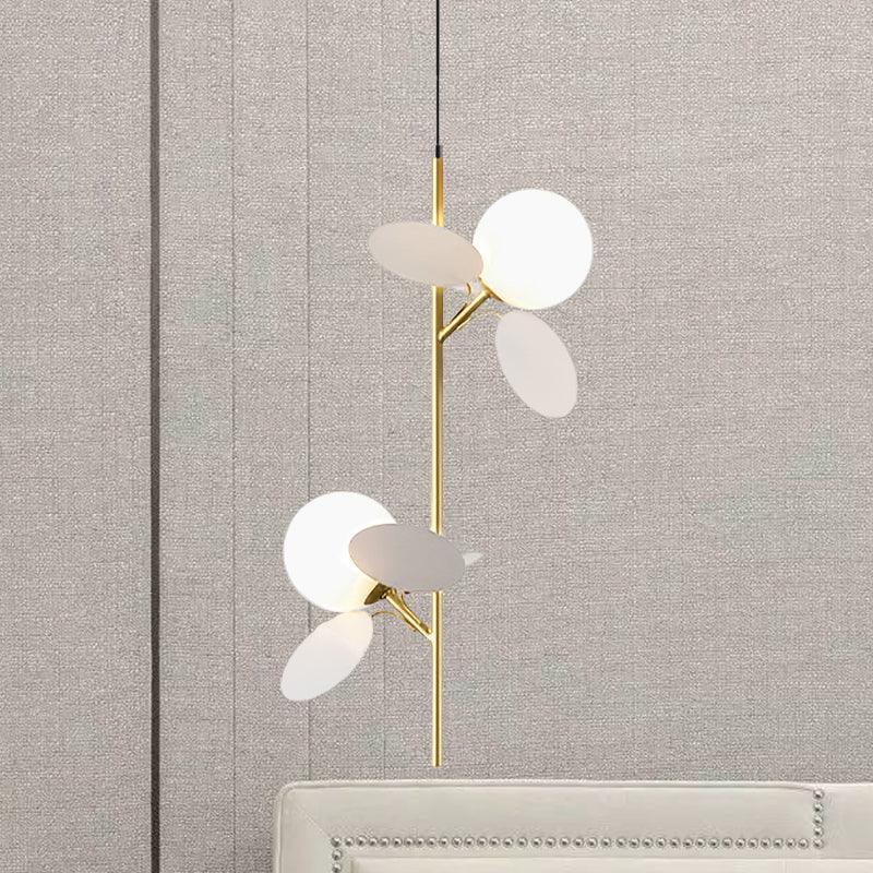 2 Heads Restaurant Pendant Chandelier Nordic Grey White Red Yellow Blue Hanging Lamp - Rebooters