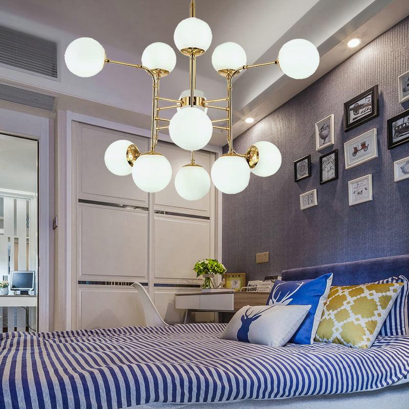 12/16/24 Lights Chandelier Contemporary Gold Hanging Lamp - Rebooters