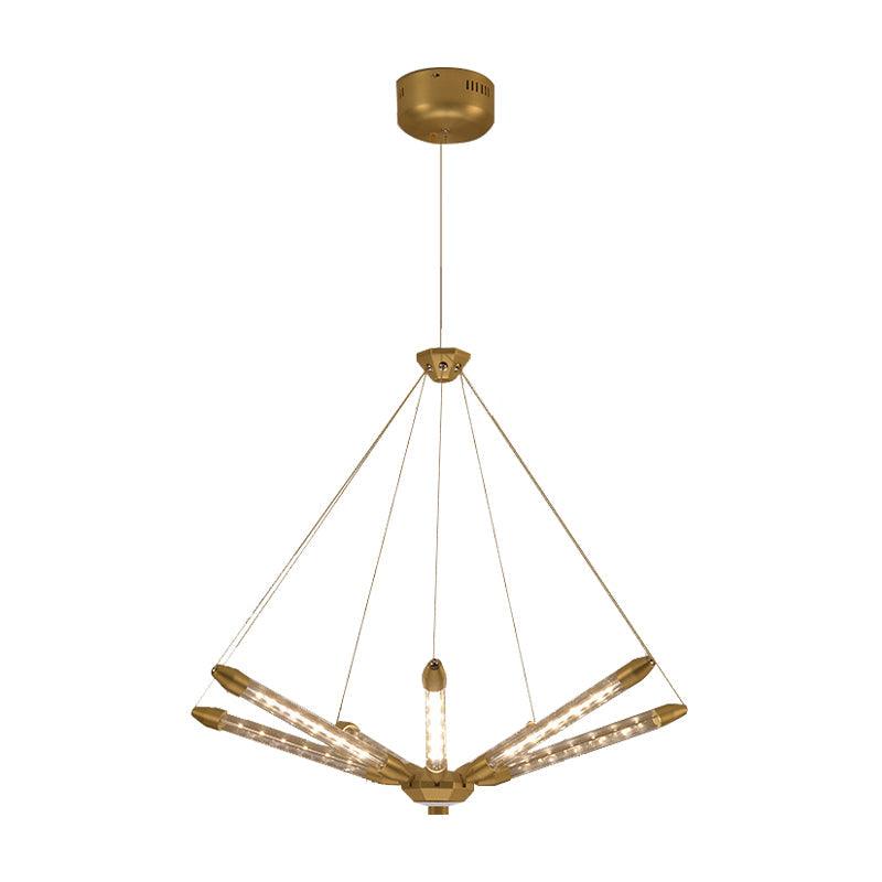 7/11 Lights Chandelier Pendant Light Post Modern Black Gold - Rebooters