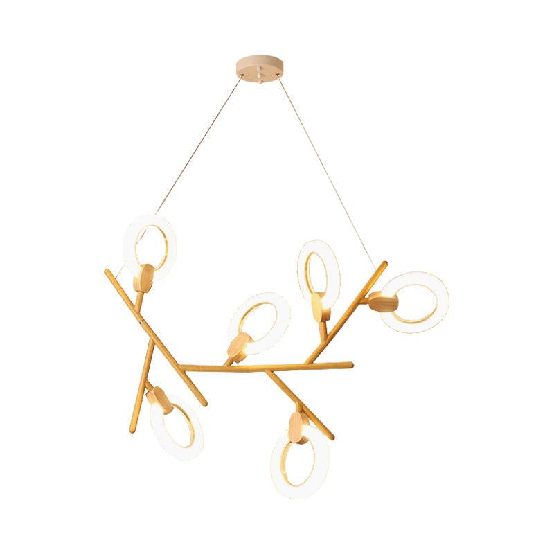 3/5/6 Lights Kitchen Ceiling Light with Branch Acrylic Shade - Rebooters