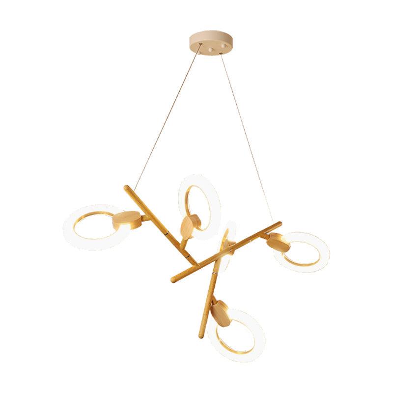 3/5/6 Lights Kitchen Ceiling Light with Branch Acrylic Shade - Rebooters
