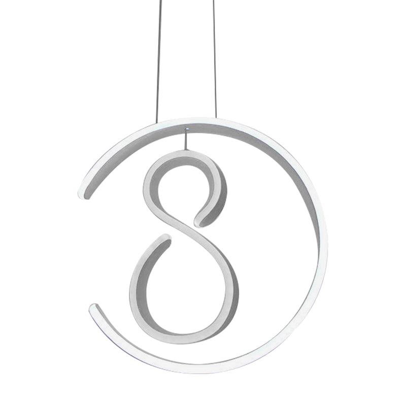 6/7/8-Shaped Drop Pendant Simple Acrylic White Chandelier - Rebooters